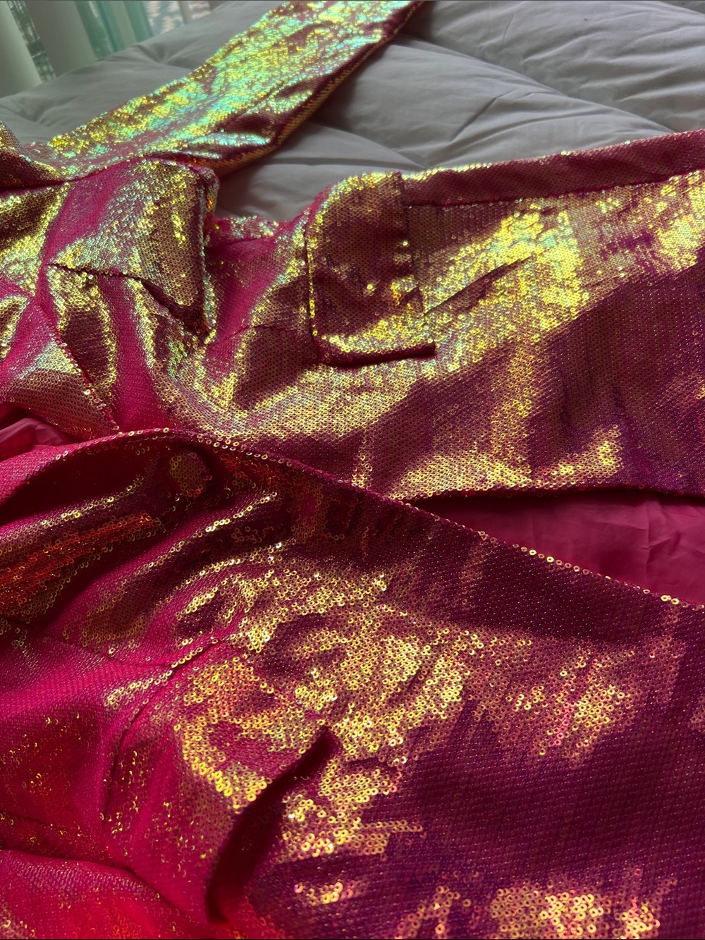 Fashion Nova Pink and Gold Sequin Blazer - Picture 6 of 15